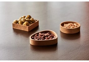 Natúr színű dekoratív fa tárolódoboz 11x11x3 cm Square S – LIND DNA