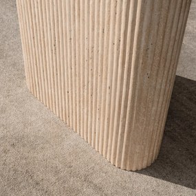 Kihúzható étkezőasztal 90–220 cm méretben, travertin színben OVAL
