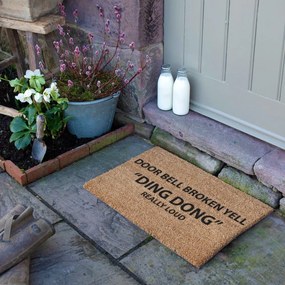 Kókuszrost lábtörlő 40x60 cm Yell Ding Dong – Artsy Doormats