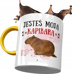 Sárga Kapibara Bögre Születésnapra Névnapra Ajándék Nyomtatott Fotóval