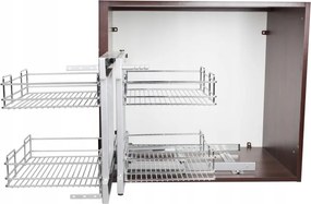 Magic Corner toló kosár 800 mm PTJ017EL Amix Bal Króm