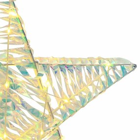 3D Csillag 50 LED-del Meleg fehér 55 x 52.5 x 9 cm PET