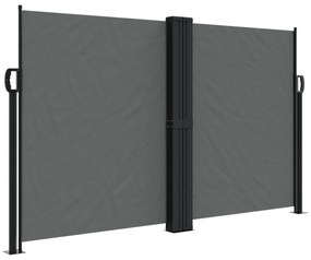 antracitszürke behúzható oldalsó napellenző 140 x 1000 cm