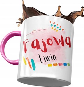 Rózsaszín Bögre Lívia Feleség Barátnő Ajándék Nyomtatott Fotóval