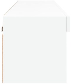 fehér TV-szekrény LED-világítással 80 x 30 x 30 cm