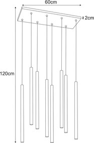 KAJA K-5837 SUNO Bézs Színű Függeszték 8xG9 10W IP20