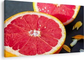 Szeletelt grapefruit képe (90x60 cm)