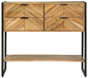 konzol asztal 90x35x80 cm masszív fa akác