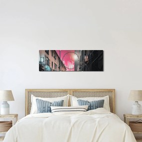 Tűzijáték Marseille-ben (órával) (90x30 cm)