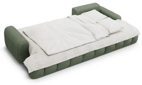 Zöld kinyitható-tárolóhelyes sarokkanapé (jobb oldali-heverő résszel) Linz – Cosmopolitan Design