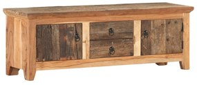 tömör akác és újrahasznosított fa tévészekrény 120x30x40 cm