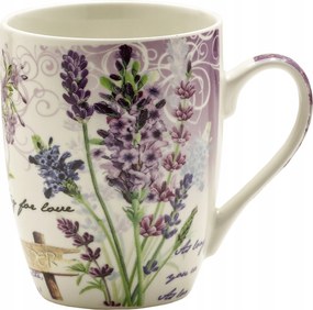 Porcelán bögre szett kanállal Levendula levendula bögre