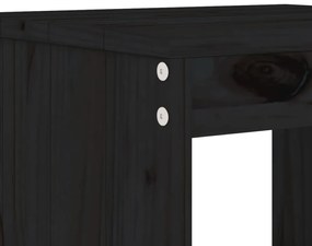 2 db fekete tömör fenyőfa bárszék 40x36x75 cm