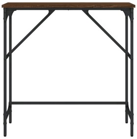 barna tölgyszínű szerelt fa tálalóasztal 75x32x75 cm