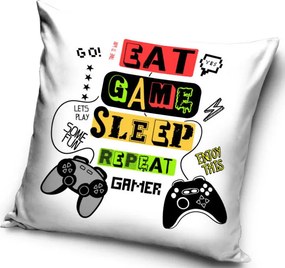 Gamer Repeat párnahuzat 40x40 cm