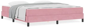 Boxspring ágy matraccal Rózsaszín 180 x 200 cm Bársony
