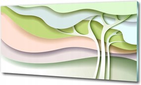 Fotó üveg kép Absztrakt fa 125x50