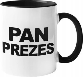 Fekete Belsővel Ellátott Bögre Ajándék Az Elnök Úrnak 330ml Csomagolás