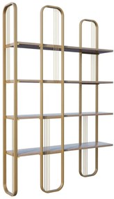 Aranyszínű polcos állvány borovi fenyő dekorral 125x180 cm Sierra – Kalune Design