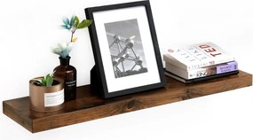 Lebegő fali polc rusztikus vintage barna