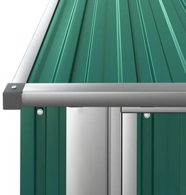 zöld horganyzott acél kerti fészer 180,5 x 97 x 209,5 cm