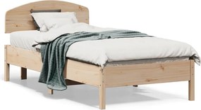 vidaXL tömör fenyőfa ágy matrac nélkül 75 x 190 cm