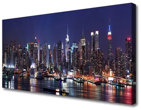 Vászonfotó Felhőkarcolók City Homes 100x50 cm