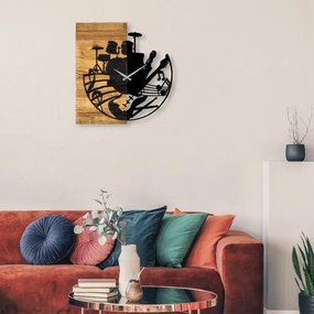 Fali óra 60x58 cm, 1xAA, fa/fém kivitel