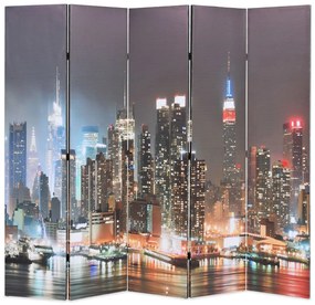 vidaXL éjszakai New York mintás paraván 200 x 170 cm