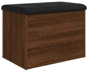 barna tölgy színű szerelt fa tárolópad 62 x 42 x 45 cm