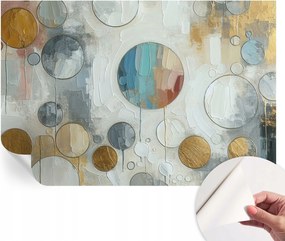 Design fali fotótapéta öntapadós geometrikus körök 104x70 cm