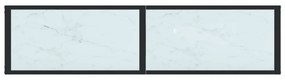 fehér márványszínű edzett üveg tálalóasztal 140 x 35 x 75,5 cm