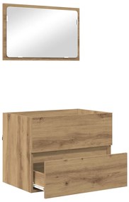 2 részes fürdőszobai bútorkészlet artisan tölgy mérnöki fa