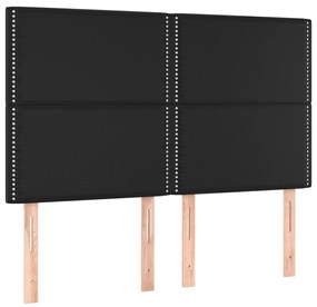 4 db fekete műbőr fejtámla 72 x 5 x 78/88 cm