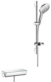 Hansgrohe Raindance Select S, zuhanykészlet 150 3jet Ecostat Select termosztáttal és zuhanyrúddal 65 cm, króm, HAN-27036000