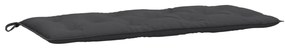 melange antracitszürke szövet kerti padpárna 120 x 50 x 7 cm