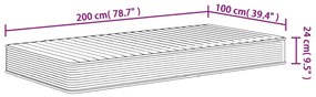 vidaXL közepesen puha habmatrac 100x200 cm