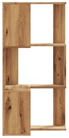 3 szintes szerelt fa sarok könyvespolc 50 x 50 x 102 cm