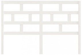 fehér tömör fenyőfa ágyfejtámla 126 x 4 x 100 cm