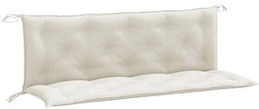 2 db melange krémszínű szövet kerti padpárna 150 x 50 x 7 cm