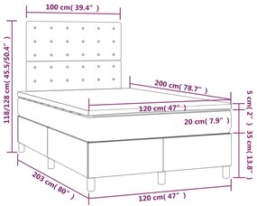 fekete műbőr rugós ágy matraccal 120 x 200 cm