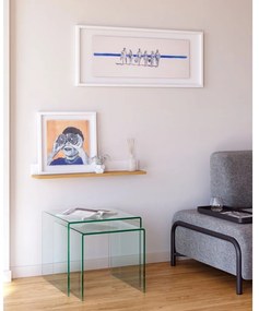 Üveg dohányzóasztal szett 2 db-os 50x50 cm Burano – Kave Home