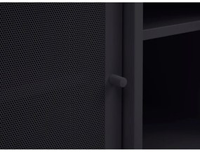 Fekete fém TV-állvány 160x55x45 cm Veep – Unique Furniture