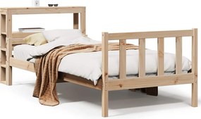 vidaXL tömör fenyőfa ágykeret matrac nélkül 90 x 190 cm