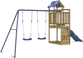 vidaXL impregnált fenyőfa kültéri játszószett