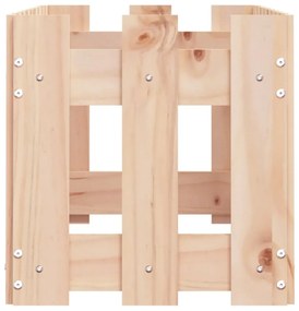 tömör fenyőfa kerti magaságyás kerítéssel 100 x 30 x 30 cm
