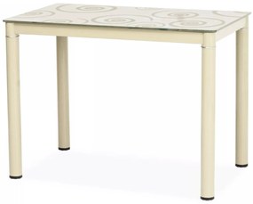 Étkezőasztal 100 cm Damion (krém + krém) (4 fő részére). 1050083
