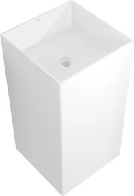 Mexen Xola-2 szabadon álló mosdó konglomerátumból 45 x 45 cm, fehér matt - 26594500