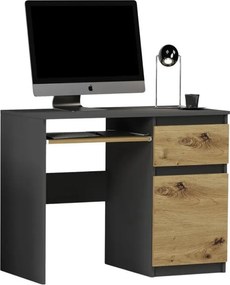 Fiókos íróasztal 90x50x77cm fehér FUR1954-3