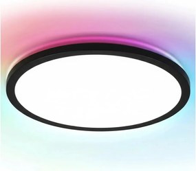 Aigostar - LED RGBW dimmelhető mennyezeti lámpa MESH LED/36W/230V 3000-6500K fekete+távirányító